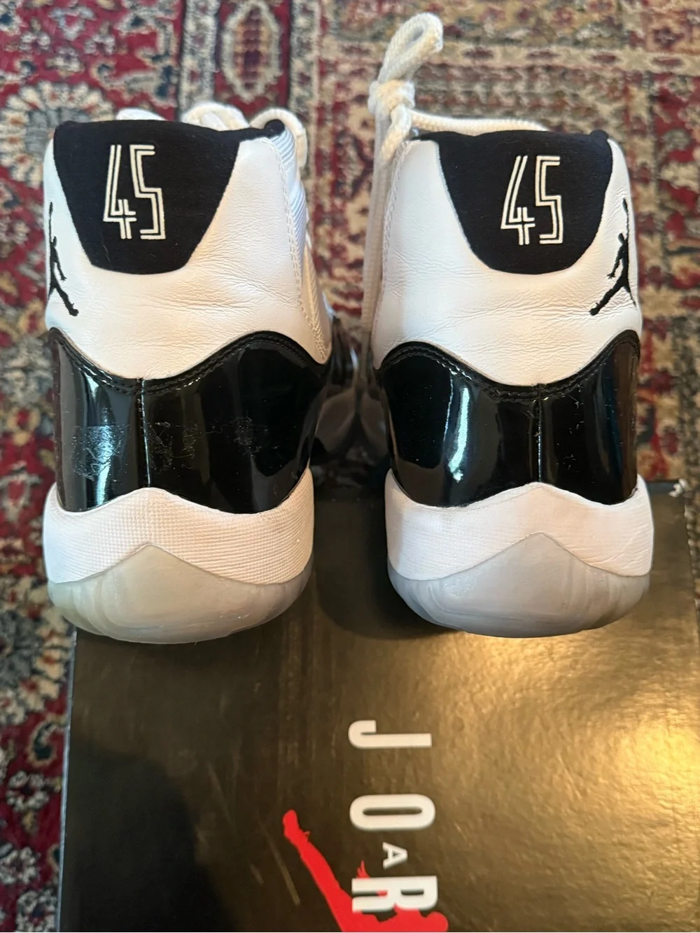 Jordan 11 Retro Concord - Men’s Retro 11 High Top Sneakers - White/Black/Purple